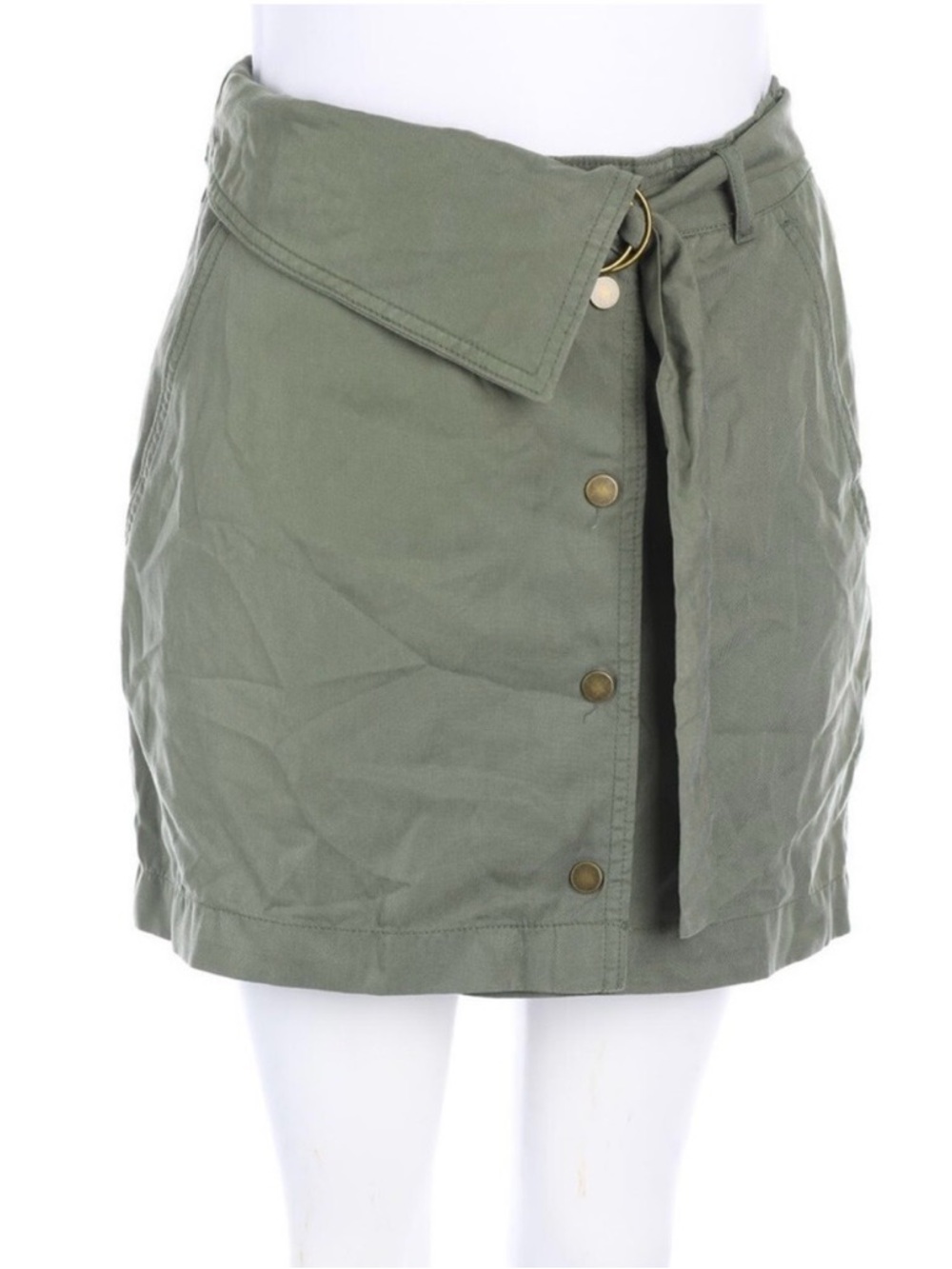 H&M Olive Green Utility Wrap Mini Skirt